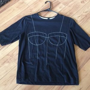 top shop black t-shirt